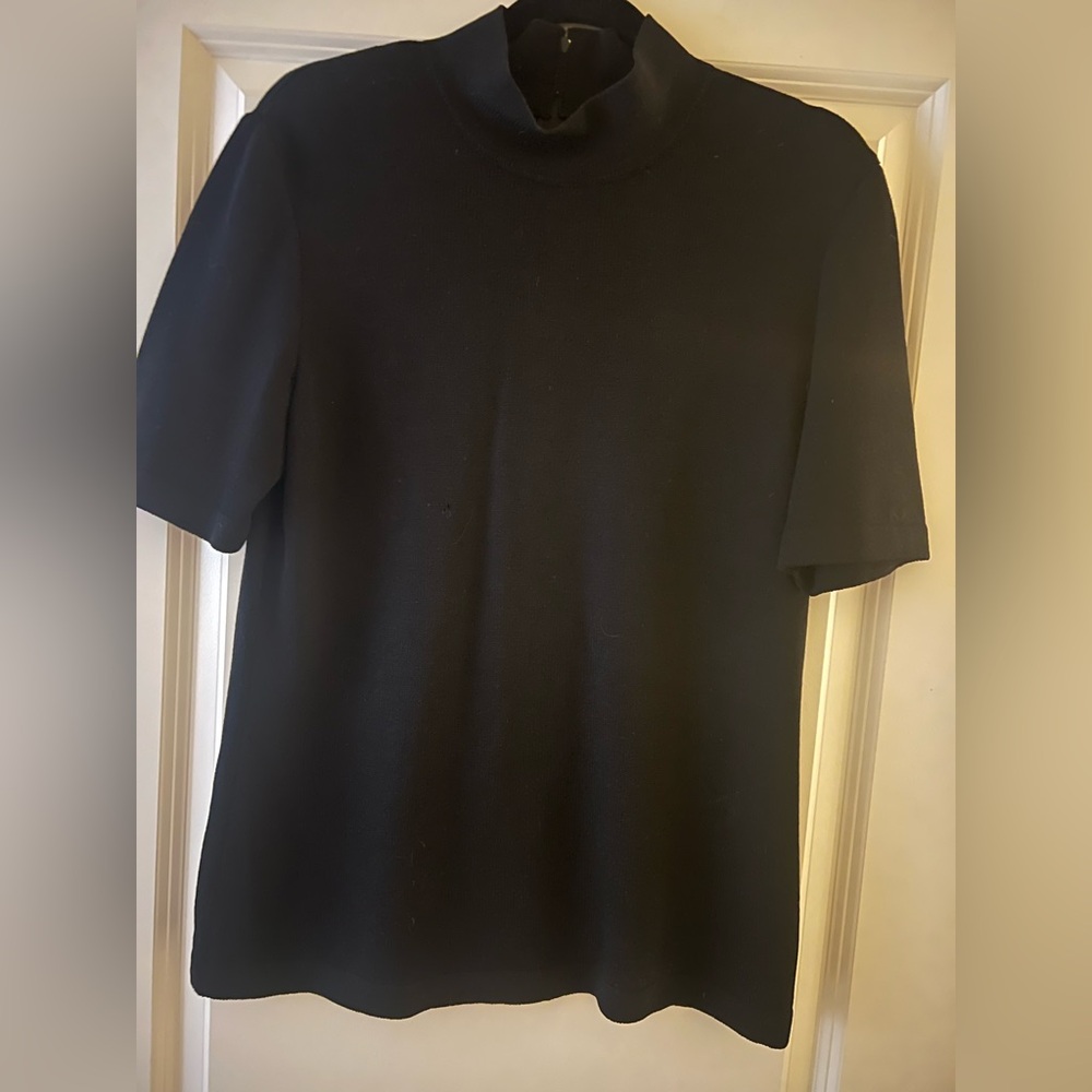 St. John Black Knit Top